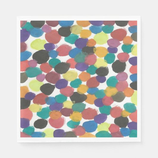 Serviette En Papier Points colorés (Devant)