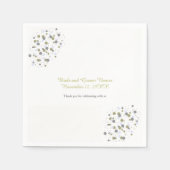 Serviette En Papier Points Confetti Bleus D'Or (Devant)