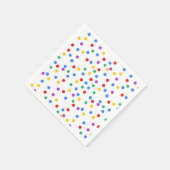 Serviette En Papier Points Confetti Colorés (Coin)