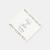 Serviette En Papier Points Confetti en or rose Mariage frontière (Coin)