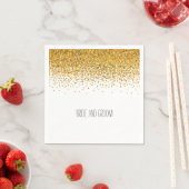 Serviette En Papier Points Confetti Glam Or (En situation)
