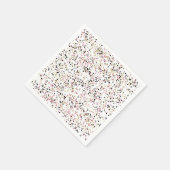 Serviette En Papier Points Confetti Noir Rose Or Glitzy Anniversaire (Coin)