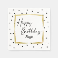 Points Confetti noirs et blancs pour elle