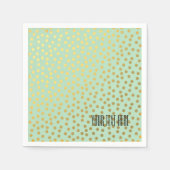 Serviette En Papier Points Confetti Or Chic Mint (Devant)