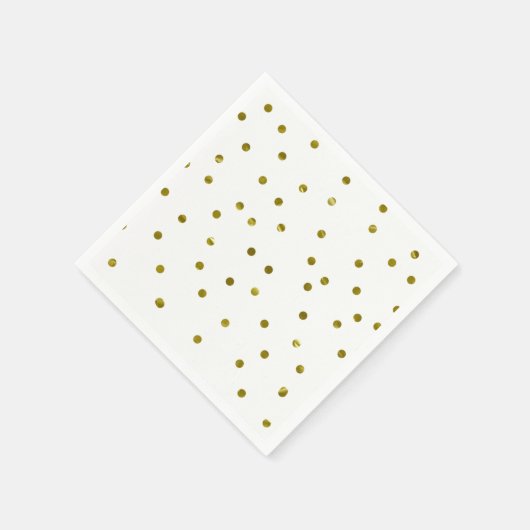 Serviette En Papier Points Confetti Or Faux Foil Moderne Chic Simple (Coin)