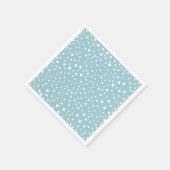 Serviette En Papier Points Dalmatiens Bleus, Points Dalmatiens, Impres (Coin)