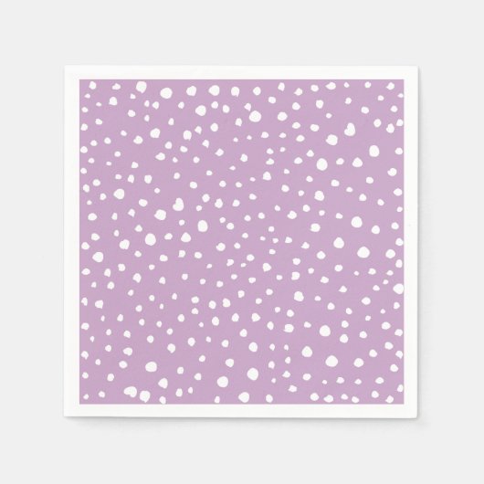 Serviette En Papier Points Dalmatiens Lilac, Points Dalmatiens, Pots D (Devant)