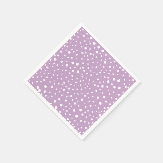Serviette En Papier Points Dalmatiens Lilac, Points Dalmatiens, Pots D (Coin)