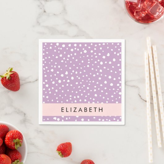 Serviette En Papier Points Dalmatiens Lilac, Points Dalmatiens, Votre (En situation)