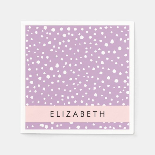 Serviette En Papier Points Dalmatiens Lilac, Points Dalmatiens, Votre  (Devant)