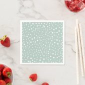 Serviette En Papier Points Dalmatiens verts, Points Dalmatiens, Pots D (En situation)