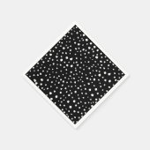 Serviette En Papier Points dalmatiens, Zones dalmatiennes, Noir et Bla (Coin)