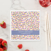 Serviette En Papier Points d'aquarelle Abstraits personnalisés Anniver (En situation)