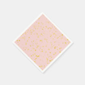 Serviette En Papier Points de confettis dorés Rose poudré (Coin)