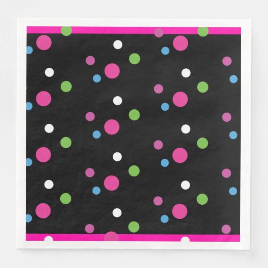 Serviette En Papier Points de fête (Devant)