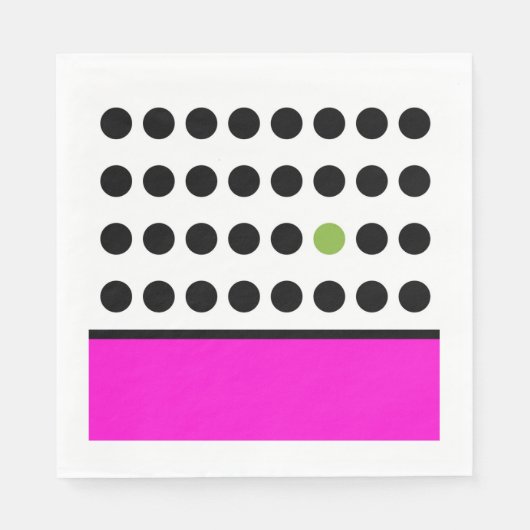 Serviette En Papier Points de jeu roses (Devant)