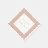 Serviette En Papier Points de pêche élégants (Coin)
