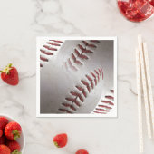 Serviette En Papier Points de suture de baseball abstraits (En situation)