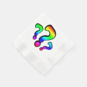 Serviette En Papier Points d'interrogation arc-en-ciel (Coin)