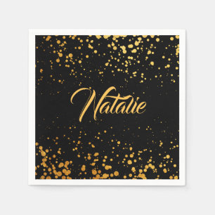 Serviette En Papier Points d'or