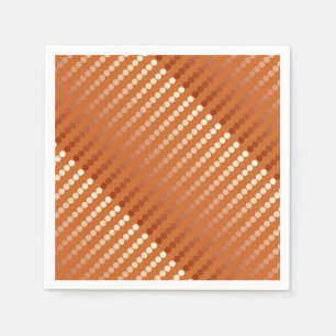 Serviette En Papier Points en satin - rouille et cuivre