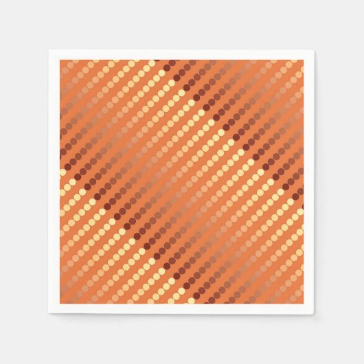 Serviette En Papier Points en satin - rouille et or (Devant)
