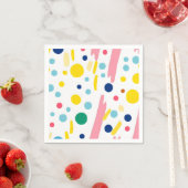Serviette En Papier Points et rayures ludiques (En situation)