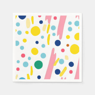 Serviette En Papier Points et rayures ludiques