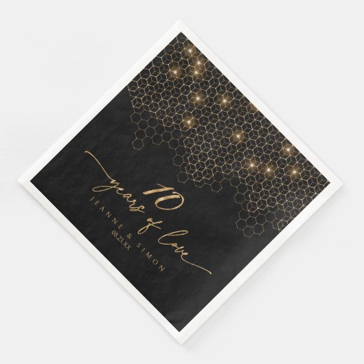 Serviette En Papier Points forts Gold 10th Anniversary ID1165 (Coin)