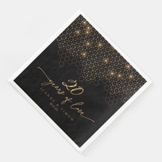 Serviette En Papier Points forts Gold 20th Anniversary ID1165 (Coin)