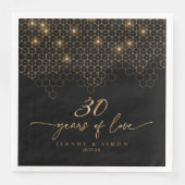 Serviette En Papier Points forts Gold 30th Anniversary ID1165 (Devant)