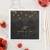 Serviette En Papier Points forts Gold 30th Anniversary ID1165 (En situation)