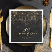 Serviette En Papier Points forts Gold 30th Anniversary ID1165