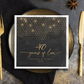 Serviette En Papier Points forts Gold 40th Anniversary ID1165