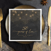 Serviette En Papier Points forts Gold 50th Anniversary ID1165