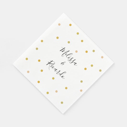 Serviette En Papier Points gold élégants (Coin)