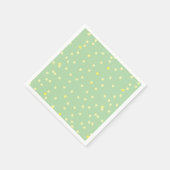Serviette En Papier points jaunes en vert (Coin)