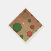 Serviette En Papier Points Motifs géométriques Cercles en rose n'impor (Coin)