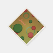 Serviette En Papier Points Motifs géométriques Cercles sur Golden n'im (Coin)