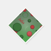 Serviette En Papier Points Motifs géométriques Cercles sur Vert n'impo (Coin)