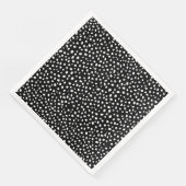 Serviette En Papier Points Noirs Et Blancs Non Évidés Conception Graph (Coin)