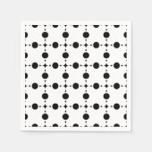 Serviette En Papier Points noirs, Motif à pois, Points, Pointillé (Devant)