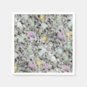 Serviette En Papier Points pastel en granit blanc doux (Devant)