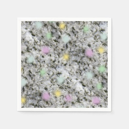 Serviette En Papier Points pastel en granit blanc doux (Devant)