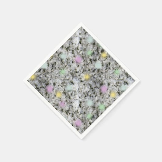 Serviette En Papier Points pastel en granit blanc doux (Coin)