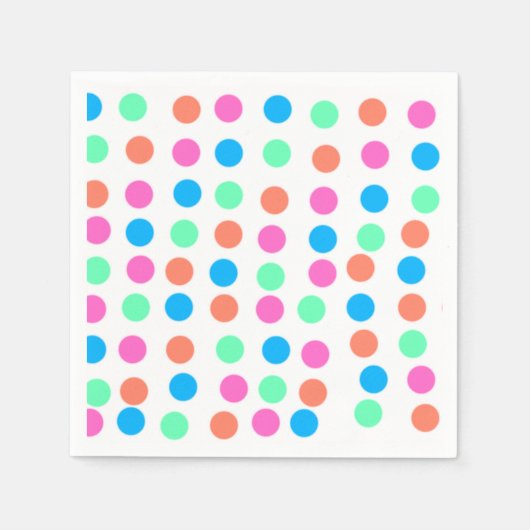 Serviette En Papier Points Pastel Printemps (Devant)