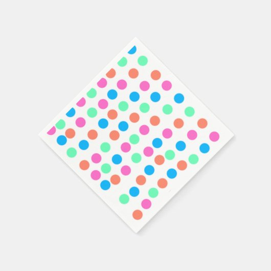 Serviette En Papier Points Pastel Printemps (Coin)