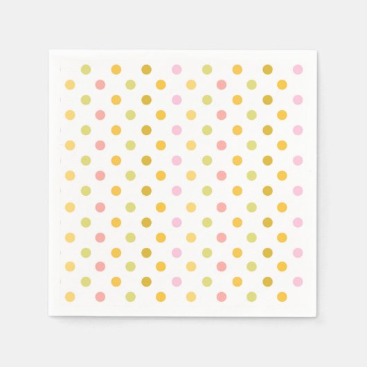 Serviette En Papier Points Polka (Devant)
