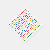 Serviette En Papier Points Rainbow Candy en blanc (Coin)