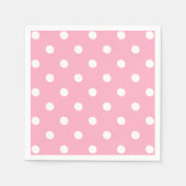 Serviette En Papier Points roses (Devant)
